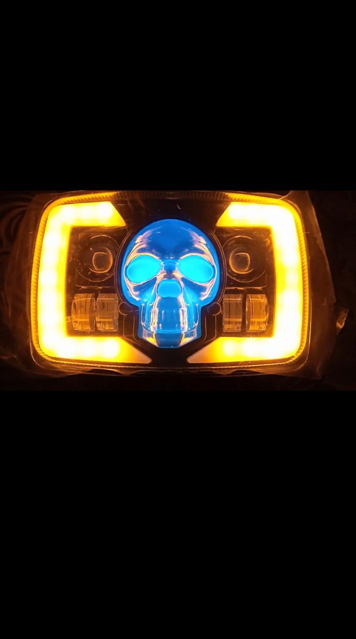 Bike LED Skull Light – Heavy-Duty Metal Shell with On/Off Switch